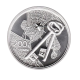 200 kroner (27.03 g) silver PROOF coin Stockholm Castle, Sweden 2004