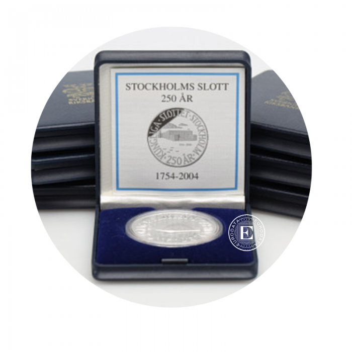 200 kroner (27.03 g) silver PROOF coin Stockholm Castle, Sweden 2004