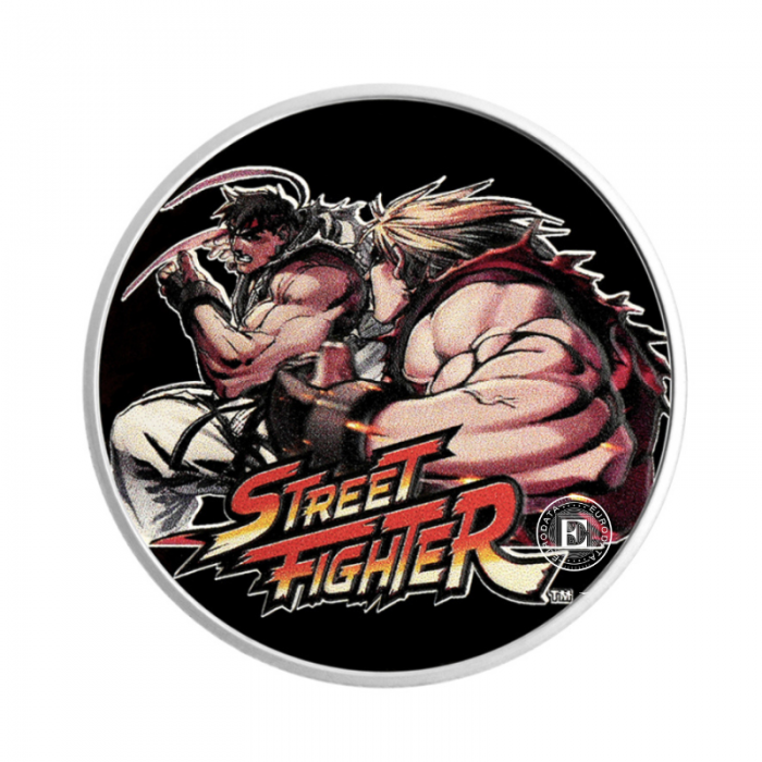 1 oz (31.10 g) pièce coloree d'argent Street Fighter, Samoa 2024