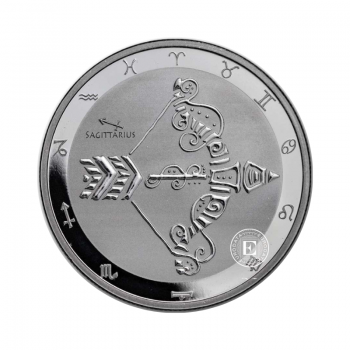 1 oz (31.10 g) sidabrinė moneta Zodiako ženklai - Šaulys (11/23 - 12/22), Tokelau 2022