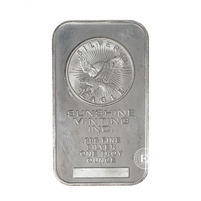 1 oz (31.10 g) sidabro luitas Silver Eagle, Sunshine Minting 999