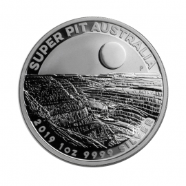 1 oz (31.10 g) Silbermünze Super Pit, Australien 2019