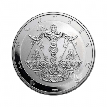 1 oz (31.10 g) sidabrinė moneta Zodiako ženklai - Svarstyklės (09/24 - 10/23), Tokelau 2022