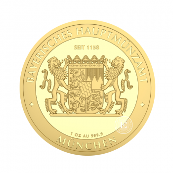 1 oz (31.10 g) auksinė moneta Bavarijos taleris – Noišvanšteino pilis, Vokietija 2026