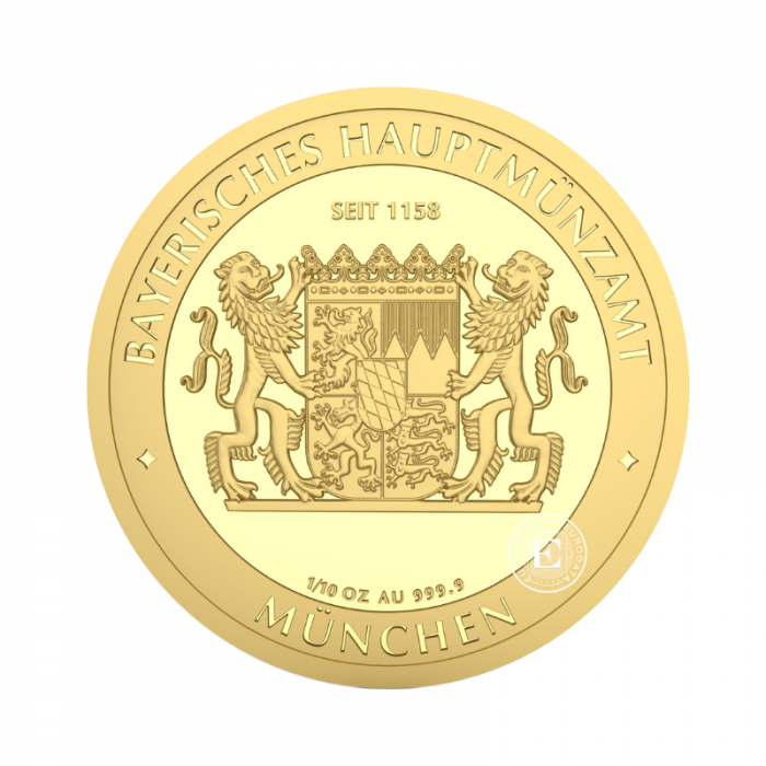 1/10 oz (3.11 g) auksinė moneta Bavarijos taleris – Noišvanšteino pilis, Vokietija 2026