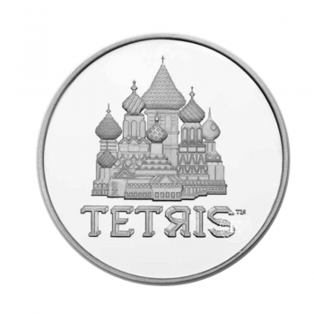 1 oz (31.10 g) sidabrinė moneta Tetris, Niujė 2021