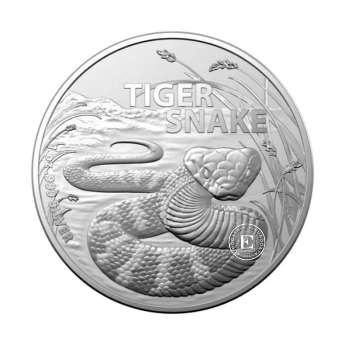 1 oz (31.10 g) Silbermünze Tiger Snake, Australien 2024