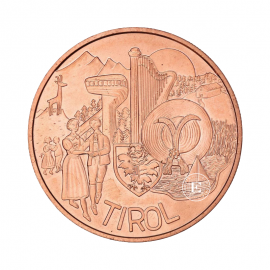 10 Eur copper coin Tirol, Austria 2014