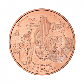 10 Eur varinė moneta Tirol, Austrija 2014