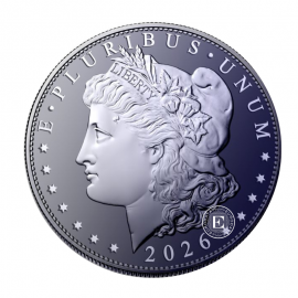 1 oz (31.10 g) titano moneta Morgan Dollar, JAV 2026