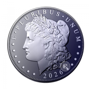 1 oz (31.10 g) titano moneta Morgan Dollar, JAV 2026