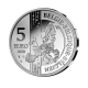 5 Eur (14.60 g) sidabrinė PROOF moneta 185-osios pirmojo traukinio Europoje metinės, Belgija 2020
