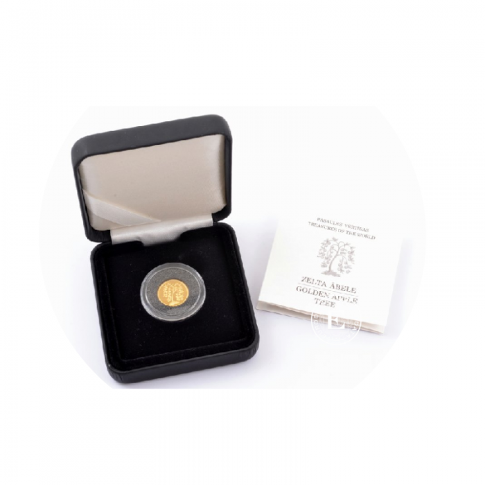1 lat (1.24 g) gold PROOF coin The Golden Apple Tree, Latvia 2007
