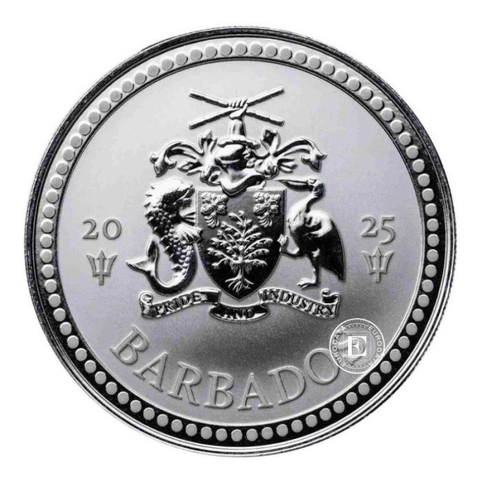 1 oz (31.10 g) silver coin Trident, Barbados 2025