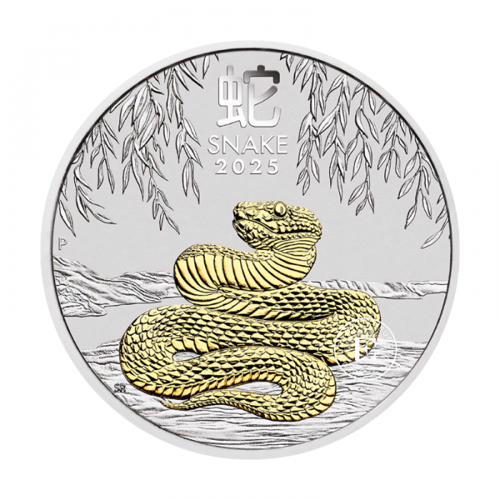 3 oz (93.30 g) ensemble de pièces PROOF d'argent Lunar III - Year of  snake, Australie 2025 (avec certificat)