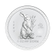 1 oz (31.10 g) srebrna moneta Lunar I -  Rabbit, Australia 1999