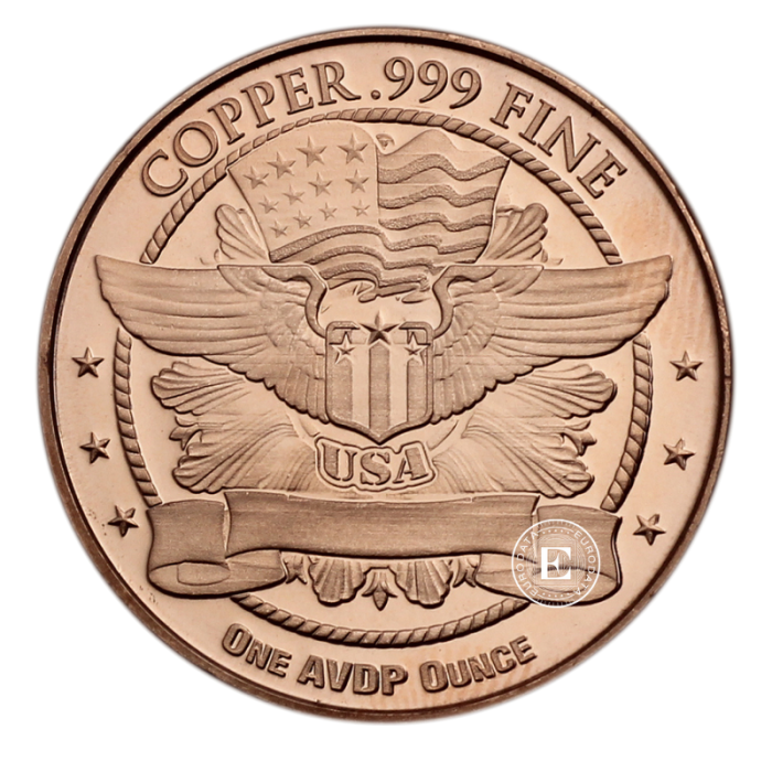 1 oz  (31.10 g) pièce de cuivre round Trump 47th President, USA random year