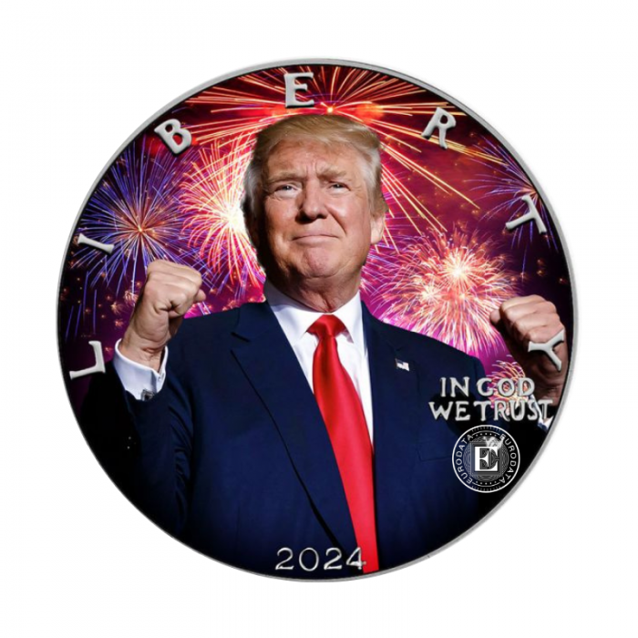 1 oz (31.10 g) srebrna moneta American Eagle - Donald Trump - Victory, USA 2024
