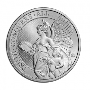 1 oz  (31.10 g) sidabrinė moneta The Queen´s Virtues - Truth, Šv. Helena 2022