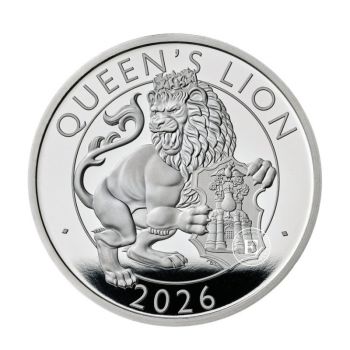 1 oz (31.10 g) sidabrinė PROOF moneta Tudor Beasts - The Queen’s Lion, Didžioji Britanija 2026