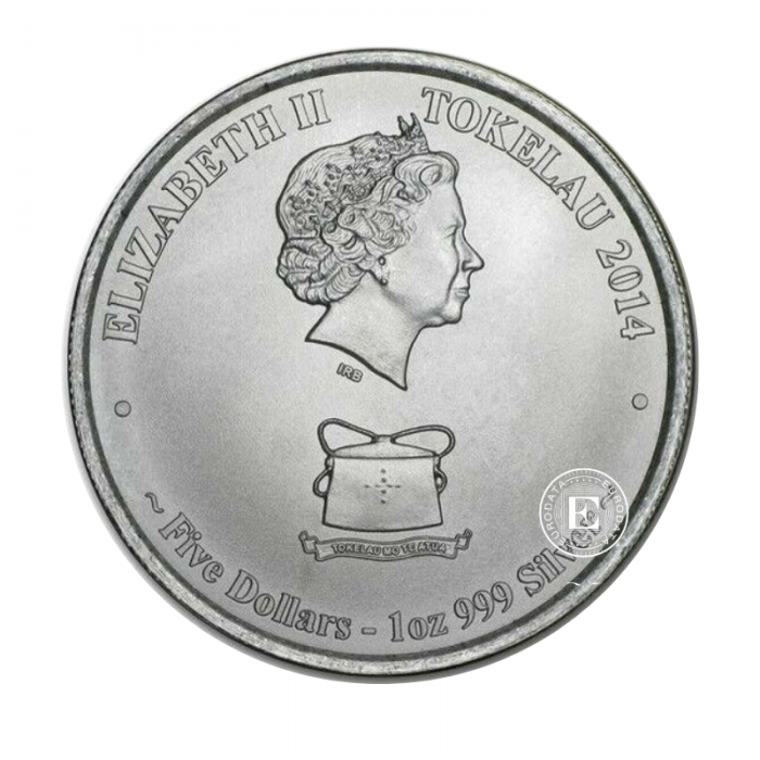 1 oz (31.10 g)  srebrna moneta Kakashi-Yellow Tuna, Tokelau 2014