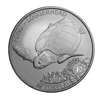 1 oz (31.10 g) sidabrinė moneta Vėžlys, Tokelau 2019