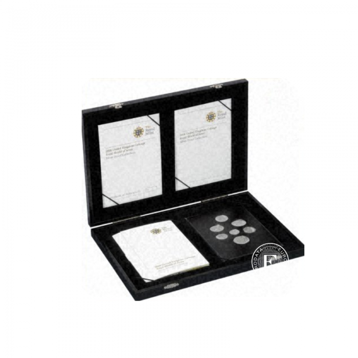 42.93 g sidabrinių PROOF monetų rinkinys Emblems of Britain, Didžioji Britanija 2008