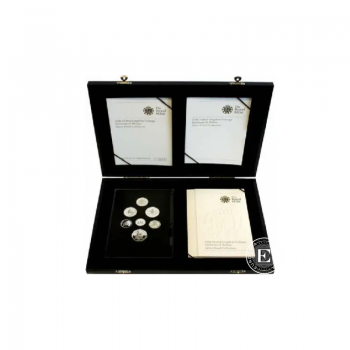 42.93 g sidabrinių PROOF monetų rinkinys Emblems of Britain, Didžioji Britanija 2008