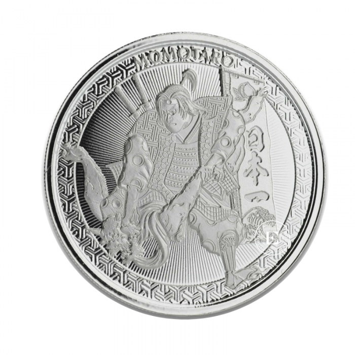 1 oz (31.10 g) Silbermünze  Momotaro and the Demon in Ukiyoe Style, Samoa 2020