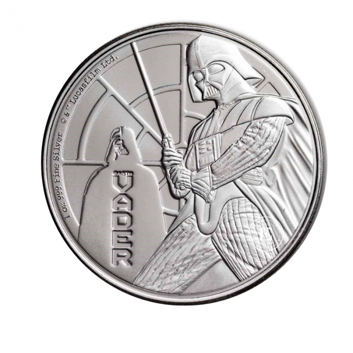 1 oz (31.10 g) sidabrinė moneta Star Wars - Darth Vader, Niujė 2022