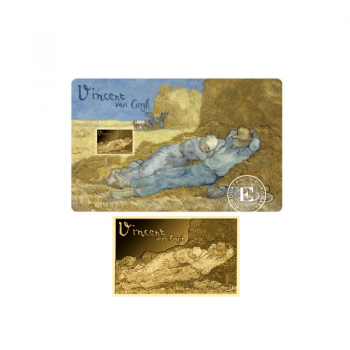 1/1000 oz  złota sztabka Vincent van Gogh Paintings – The Siesta, Czad