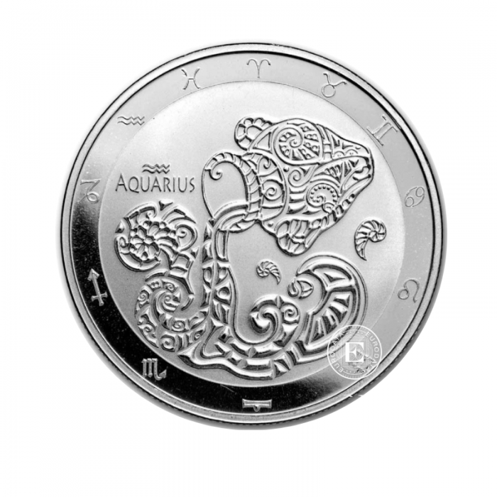 1 oz (31.10 g)  srebrna moneta  Zodiac Series - Aquarius, Tokelau 2024