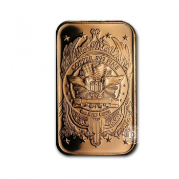 1 oz Kupferbarren Buffalo, USA 999