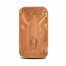 1 oz lingot de cuivre Metropolis, USA 999