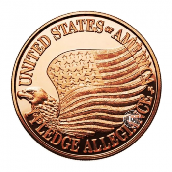 1 oz (31.10 g) Kupfermünze Pledge Allegiance, USA random year
