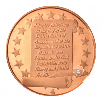 1 oz (31.10 g) Kupfermünze Pledge Allegiance, USA random year