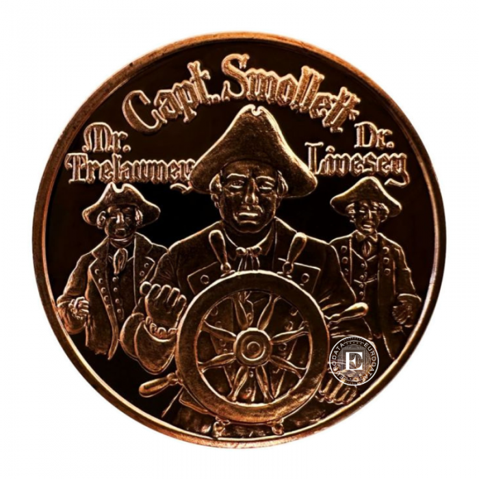 1 oz (31.10 g) Kupfermünze Pirates Captain Smollett, USA random year