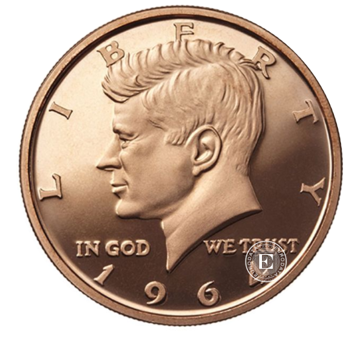 1 oz (31.10 g) varinė moneta JFK, JAV (atsitiktiniai metai)