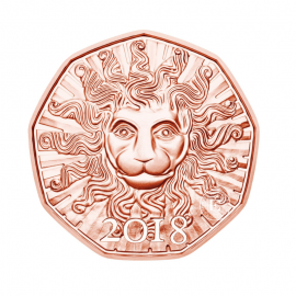 5 Eur moneta miedziana Power Lion, Austria 2018