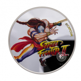1 oz (31.10 g) srebrna kolorowa moneta Street Fighter - Vega, Fidżi 2021