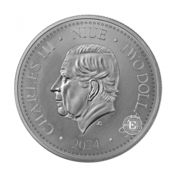 1 oz (31.10 g) sidabrinė moneta Maori, Niujė 2024