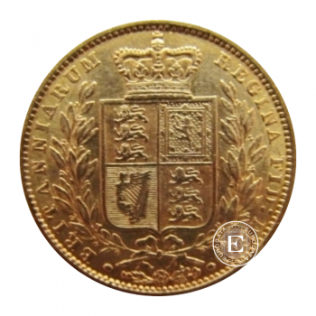 7.98 g gold Sovereign Queen Victoria - Coat of arms, United Kingdom  (random year)