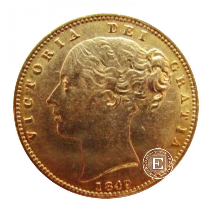 7.98 g soverenas Queen Victoria - Coat of arms, Didžioji Britanija  (atsitiktiniai metai)