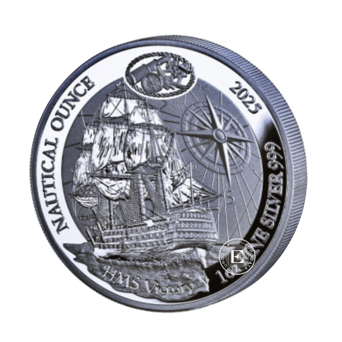1 oz (31.10 g) silver coin Nautical Ounce - HMS Victory, Rwanda 2025