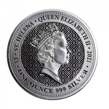 1 oz  (31.10 g) sidabrinė moneta The Queen´s Virtues - Victory, Šv. Helena 2021