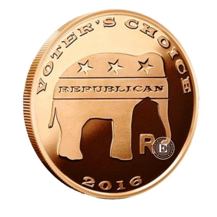 1 oz (31.10 g) varinė moneta Voter's Choice Elephant, JAV (atsitiktiniai metai)