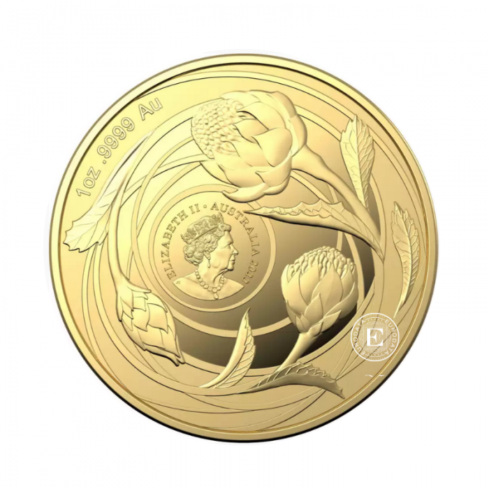 1 oz (31.10 g) gold coin Wildflowers of Australia - Waratah, Australia 2022