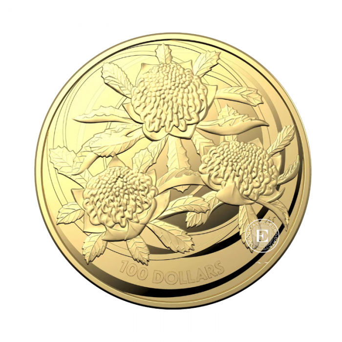 1 oz (31.10 g) gold coin Wildflowers of Australia - Waratah, Australia 2022