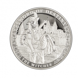 1 oz (31.10 g) srebrna moneta The Witcher - The Sword of Destiny, Kamerun 2024