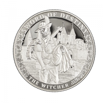 1 oz (31.10 g) sidabrinė moneta The Witcher - The Sword of Destiny, Kamerūnas 2024
